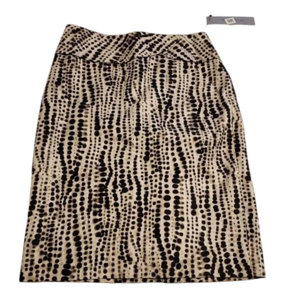 CLASSIQUES Entier silk blend polka dot print‎ pencil skirt size 2 new!!!
